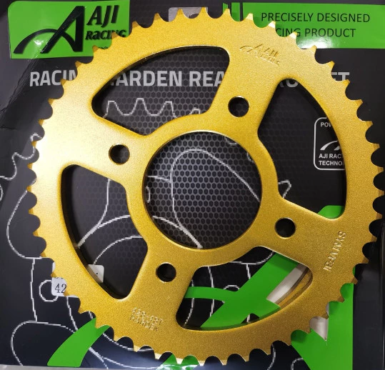 sg-11134202-7rdwt-lygpg5e9gyay7e SYM VF3I VF3 185 AJI RACING SPROCKET 428H ( 14T/15T & 44T/ 45T/ 46T/ 47T / 48T) (GOLD COLOUR)